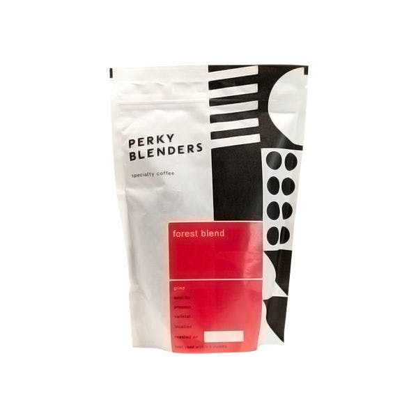 Perky Blenders, Forest Blend coffee bag