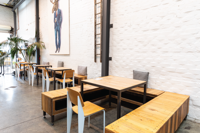 Maker cafe location angle shot.