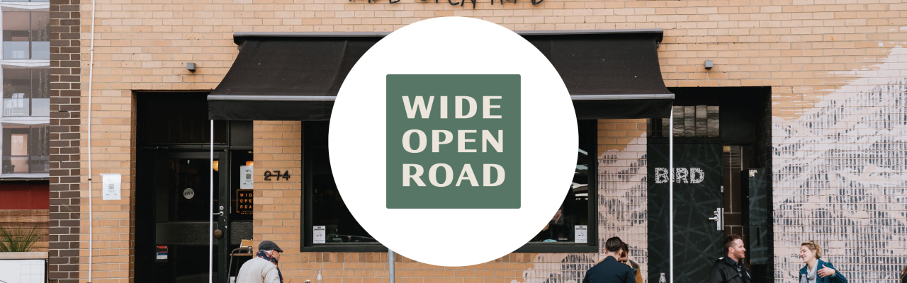 Wide Open Road flagship cafe setting.